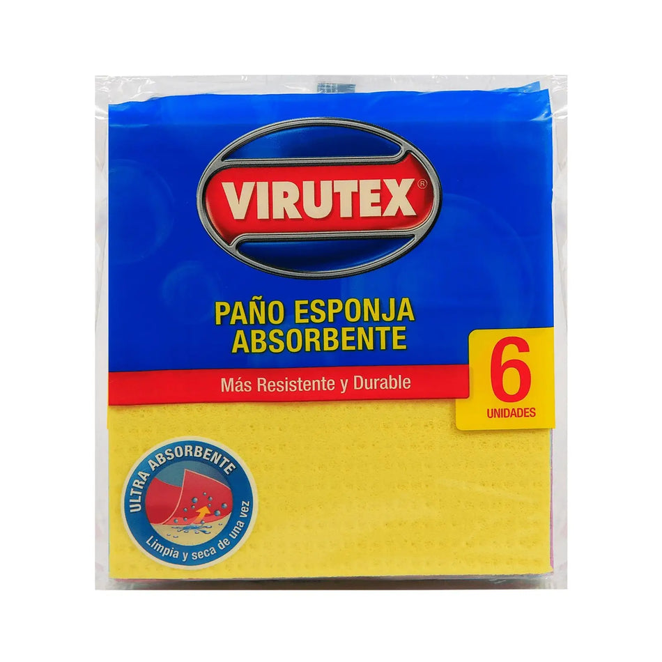 PAÑO ESPONJA 6 UNID. 1100544 VIRUTEX PRO