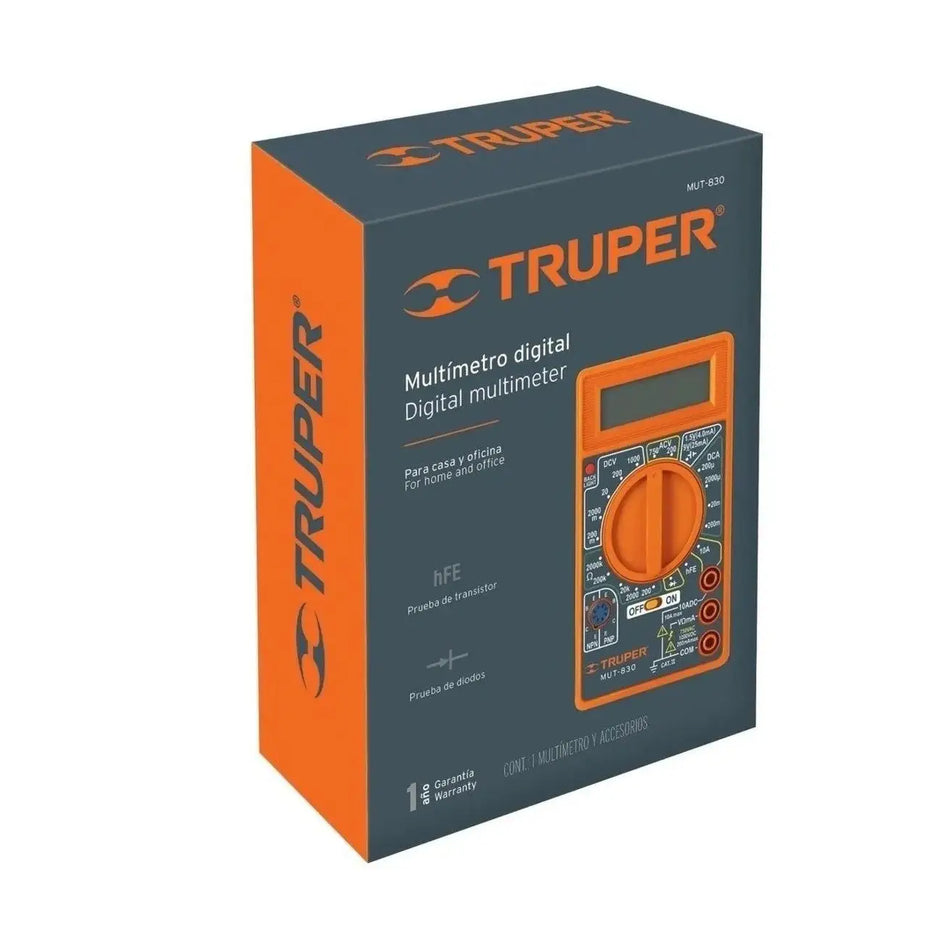 MULTIMETRO DIGITAL CASERO MUT-830 TRUPER