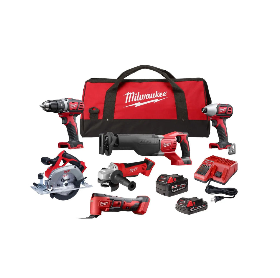 MILWAUKEE M18 CORDLESS 6-PIECE TOOL KIT 2697-26