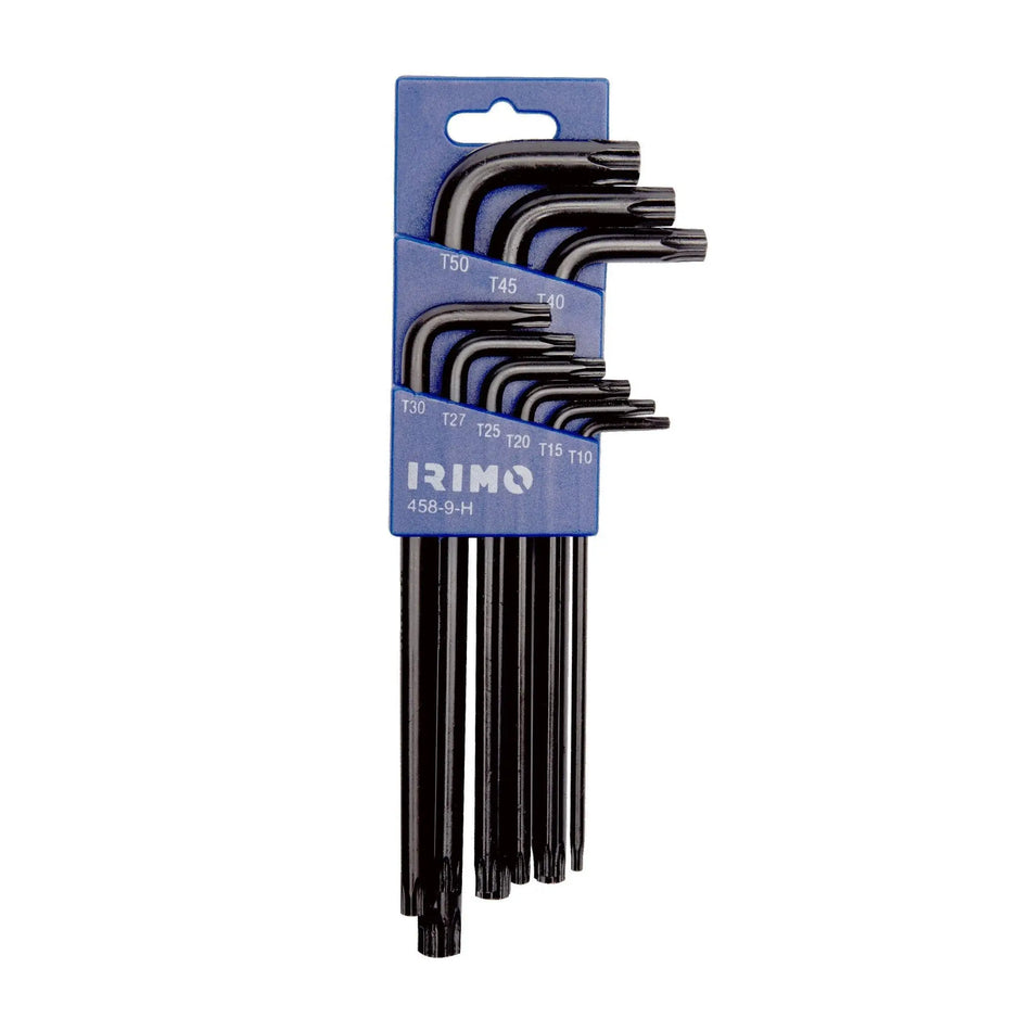 JUEGO LLAVES TORX T10 - T50 9 PZ LARGAS 458-9-H IRIMO