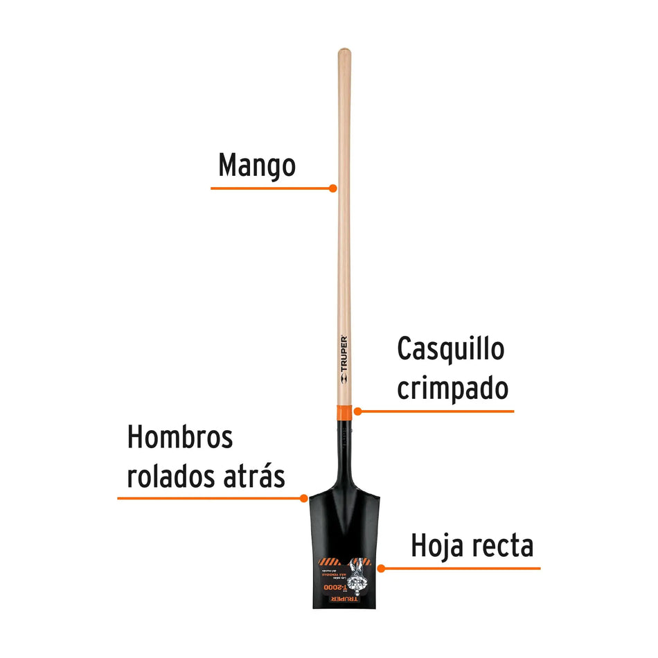 PALA RECTA CON MANGO LARGO PES-LP TRUP. 17226