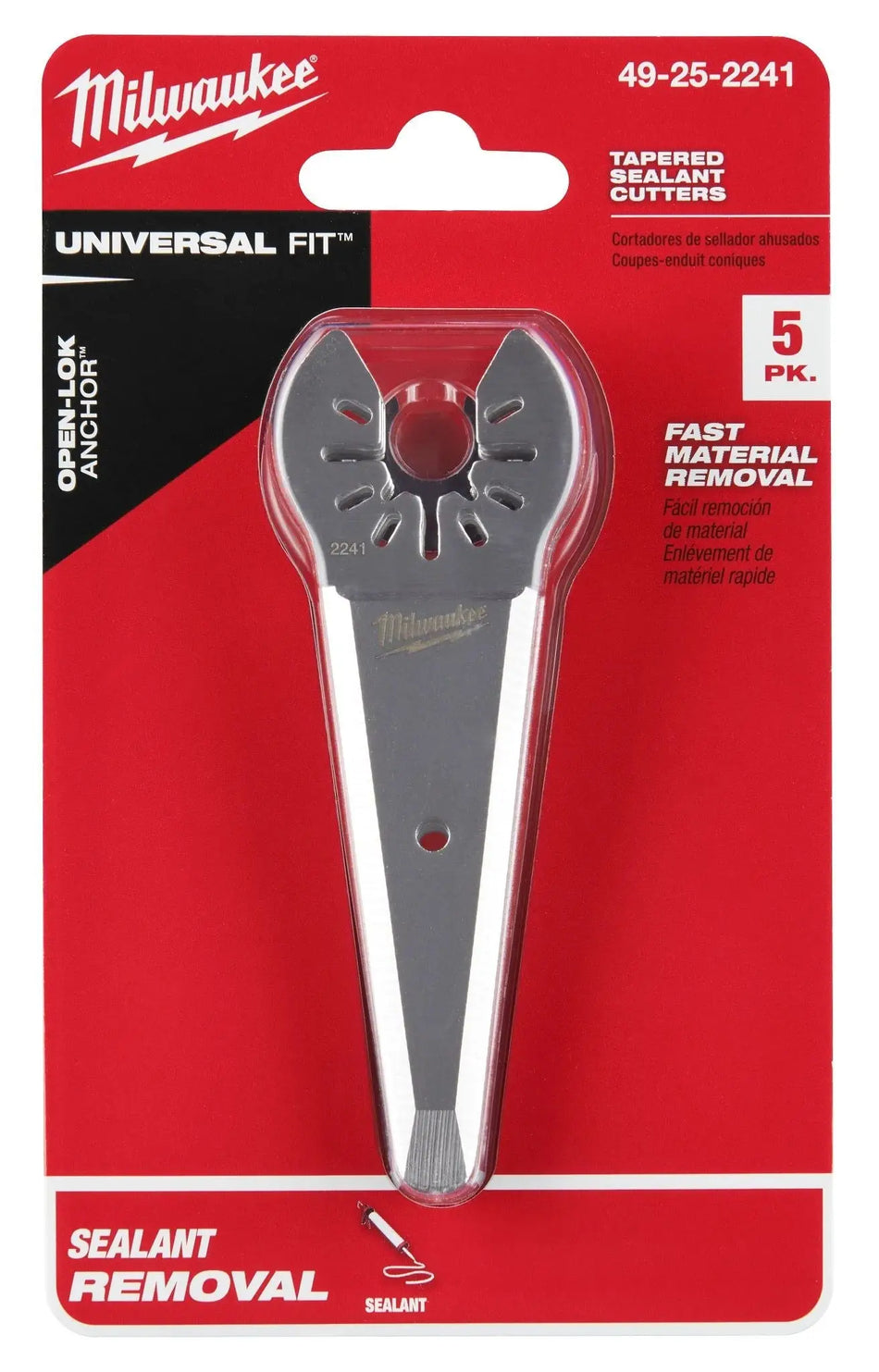 WINDSHIELD CUTTER BLADE SET 5 PC 49-25-2241 MILWA