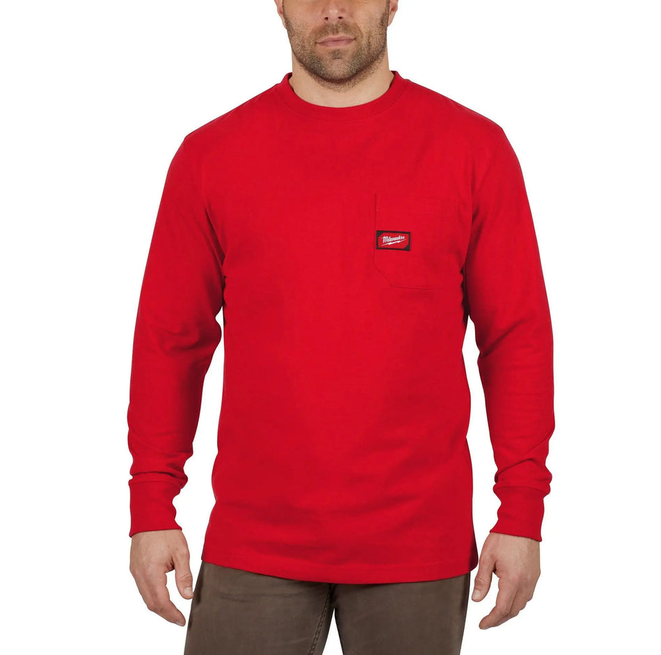 RED LONG SLEEVE T-SHIRT S/S 602R-S MILWAUKEE