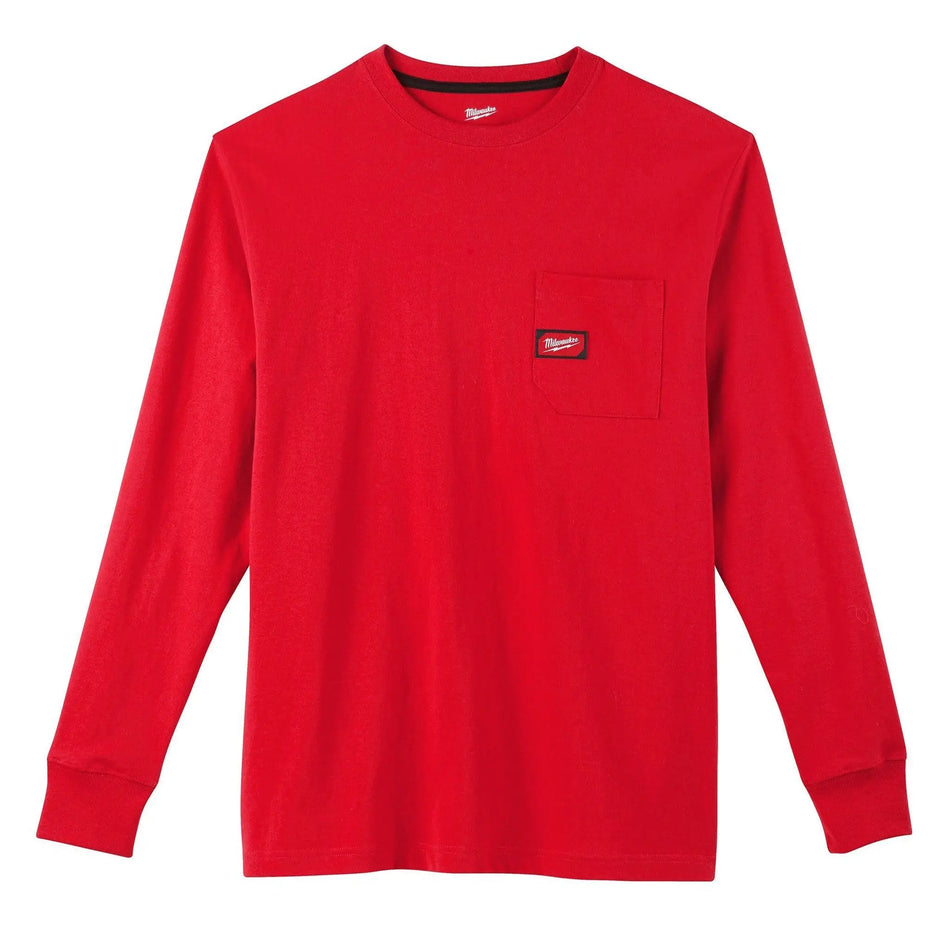 RED LONG SLEEVE SHIRT SIZE M 602R-M MILWAUKEE
