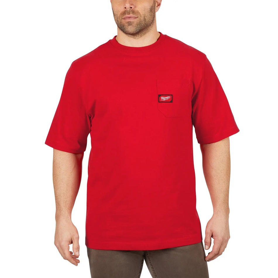 RED HEAVY DUTY T-SHIRT SIZE XL 601R-XL MILWAUKEE