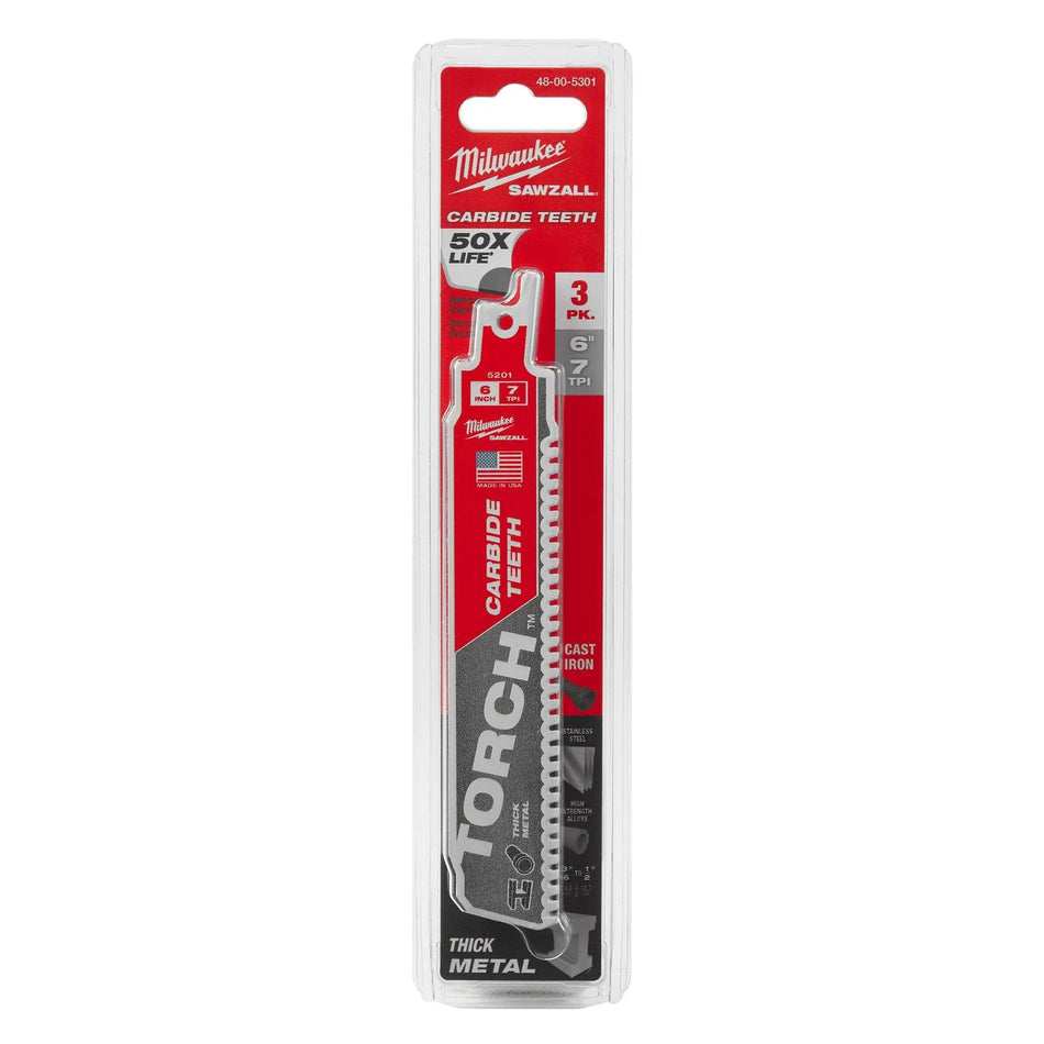 HOJA SIERRA SABLE 6 PULG X 3 UNID MILWAUKEE 48-00-5301