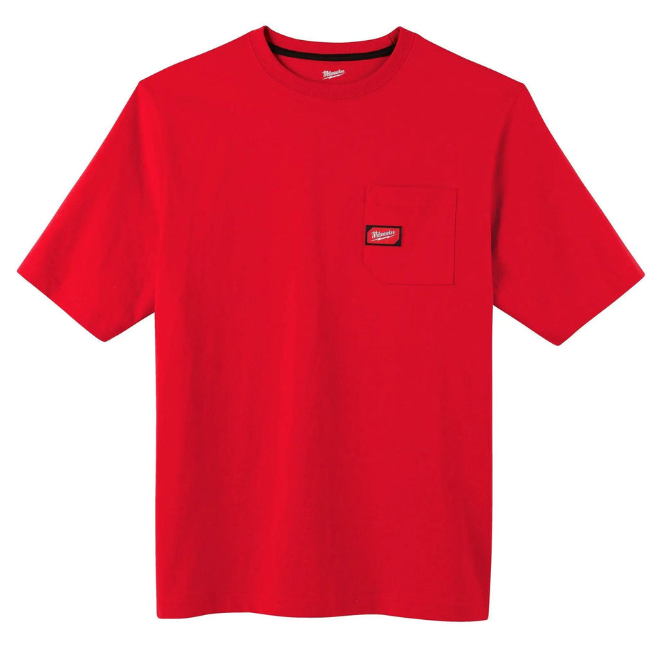 RED HEAVY DUTY T-SHIRT L 601R-L MILWAUKEE
