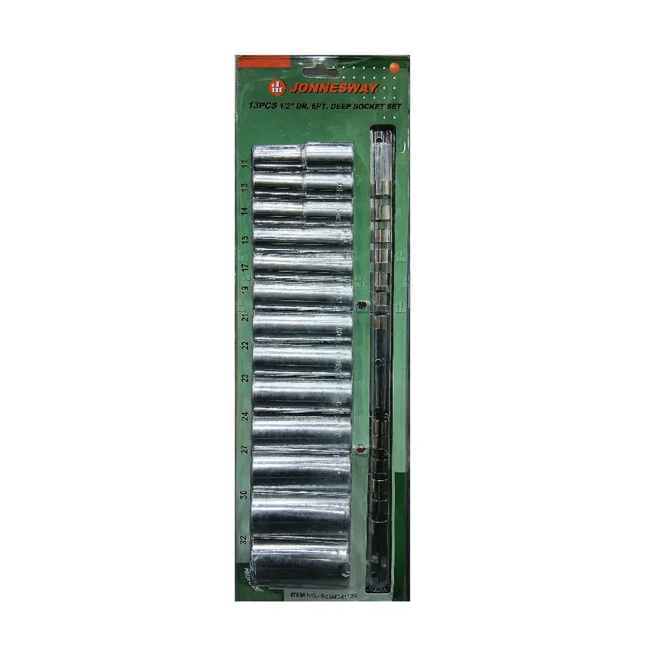 JUEGO DADOS ENC 1/2  13PZ LARGOS 12-23 MM JONNESWAY S05HD4113S