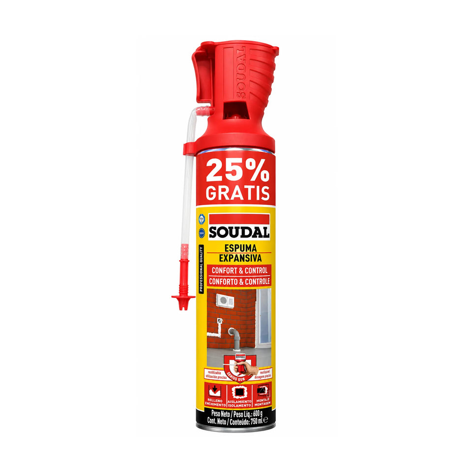 ESPUMA POLIURETANO 600 + 150 ML 144574 SOUDAL