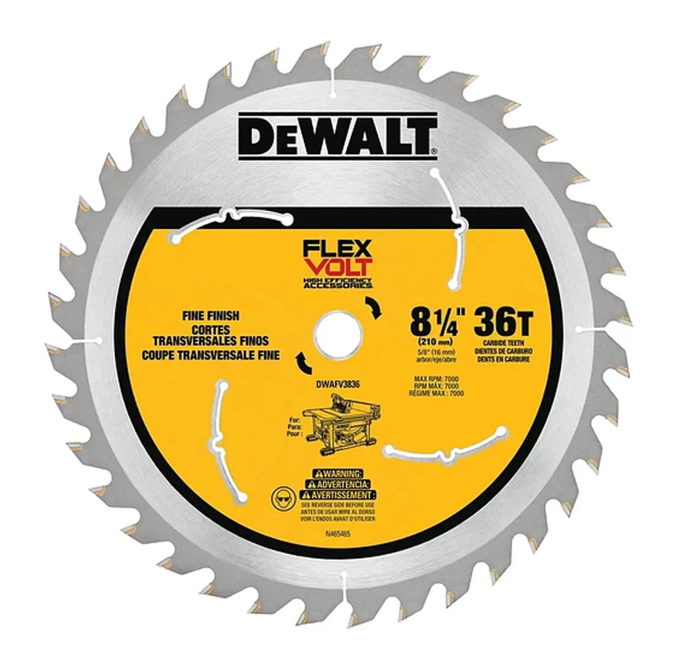 8-1/4 IN. 36T DEWALT CIRCULAR SAW BLADE DWAFV3836