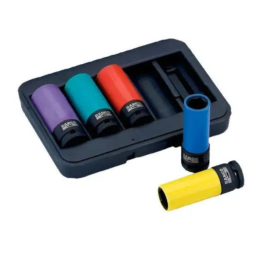 JUEGO DADOS ENC 1/2  5PZ IMPACTO PARA RUEDAS BWSS12P5 BAHCO