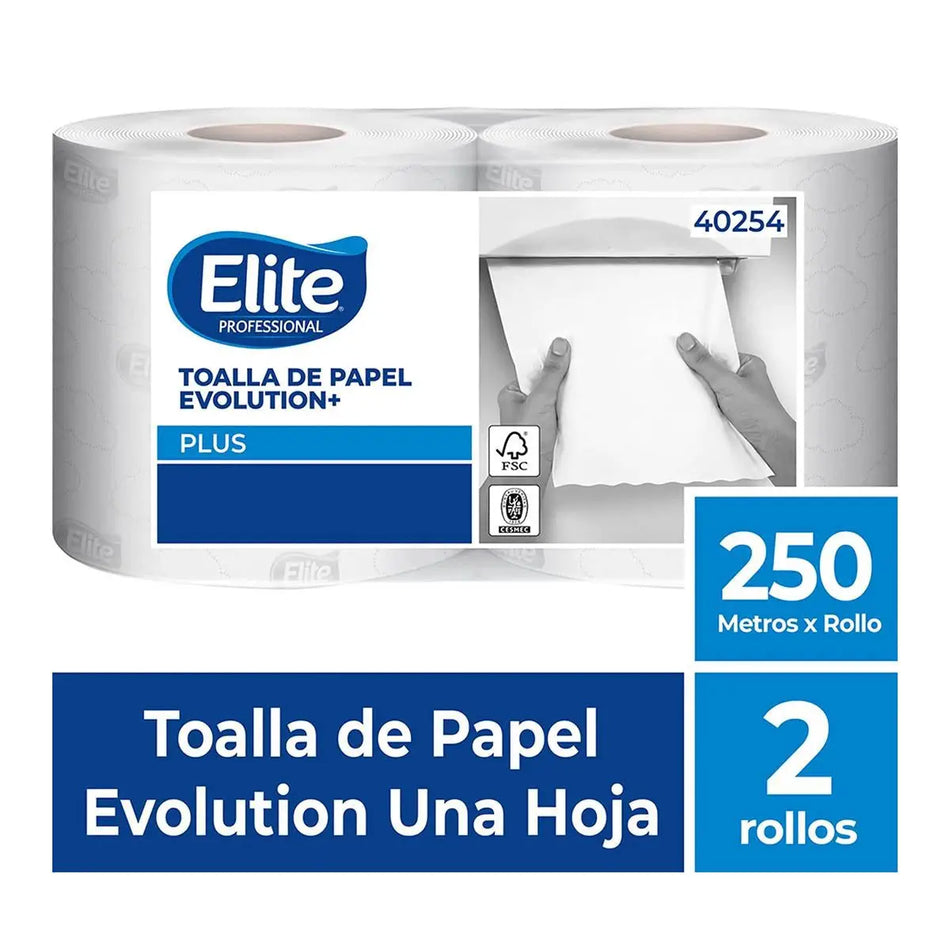 TOALLA PAPEL 250 MTS X 2 UNID ELITE EVOLUTION 40254