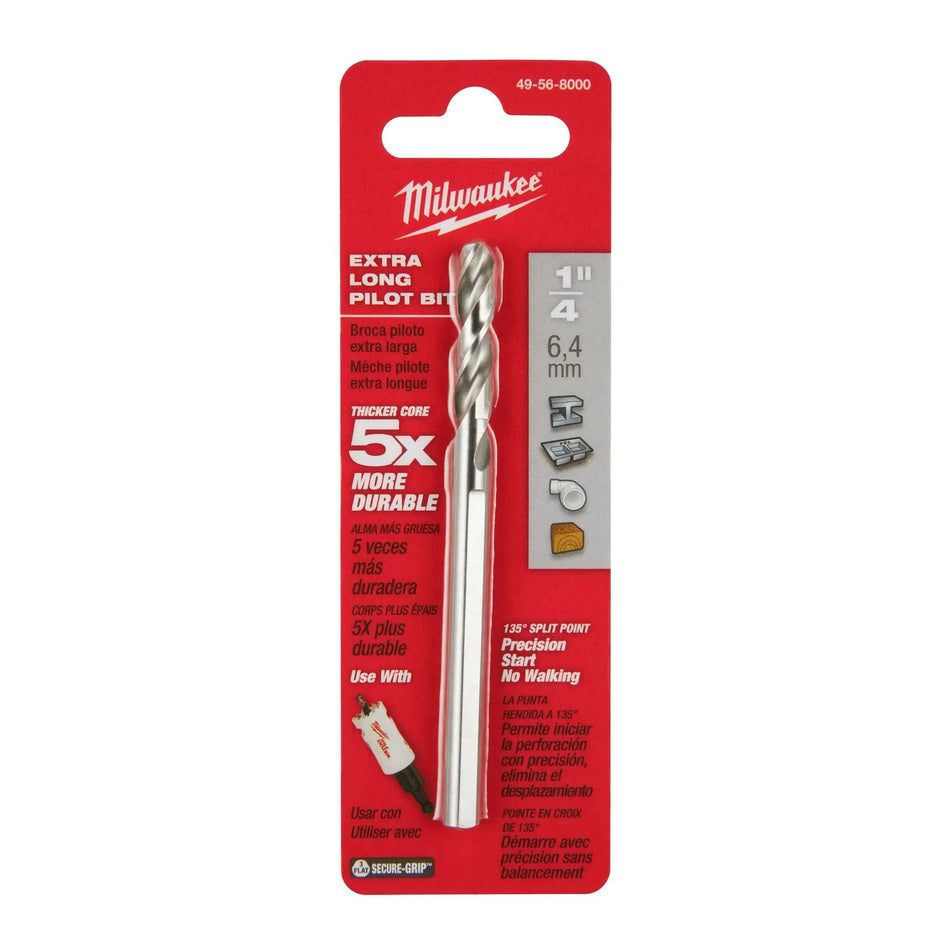 HOLE SAW PILOT BIT 1/4 X 4 49-56-8000 MILWAUKEE