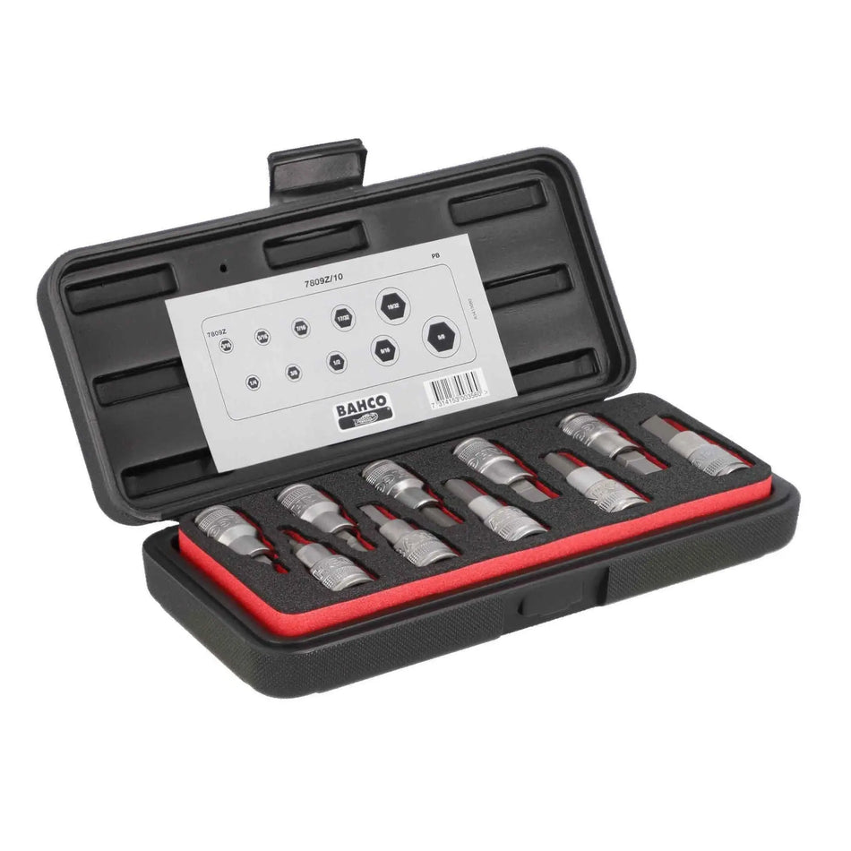 JUEGO DADOS ENC 1/2  8PZ ALLEN PULGADA BAHCO 7809Z/10