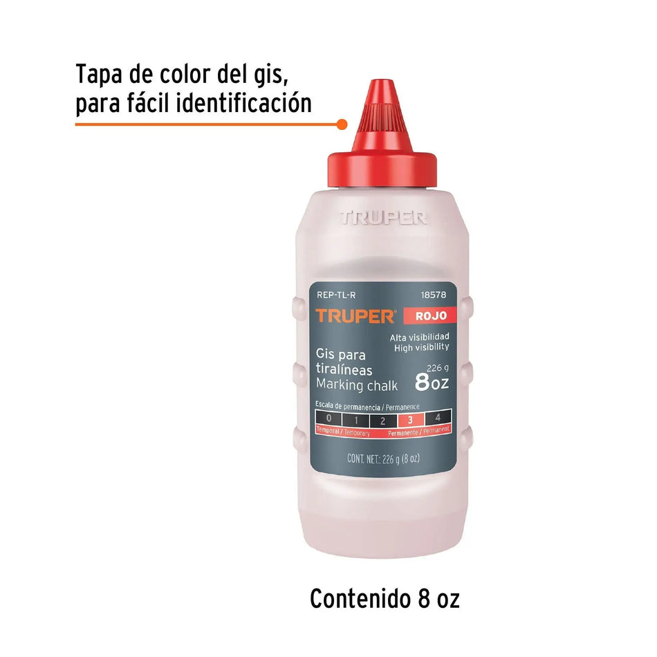 REPUESTO TIZADOR TRUPER ROJO 226 GRS 18578