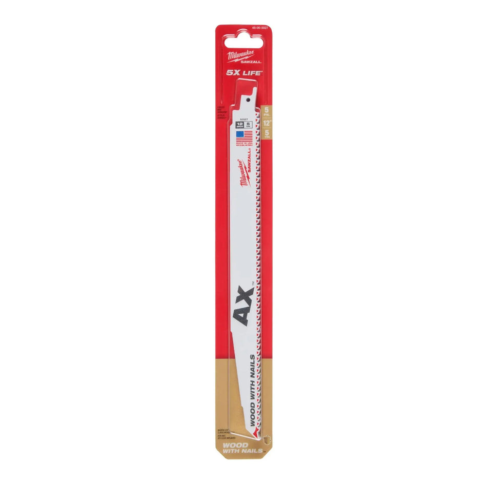 HOJA SIERRA SABLE 12 PULG X 5 UNID MILWAUKEE 48-00-5027