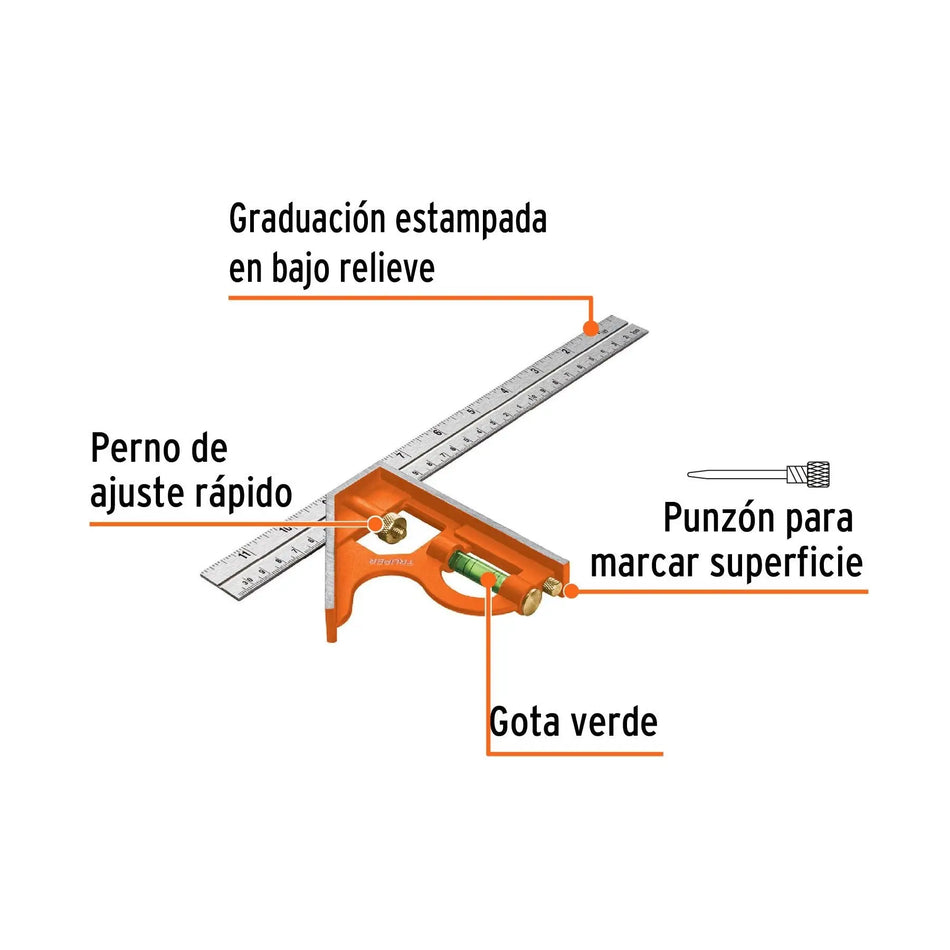 ESCUADRA COMBINADA 12 PULG TRUPER ECT-12