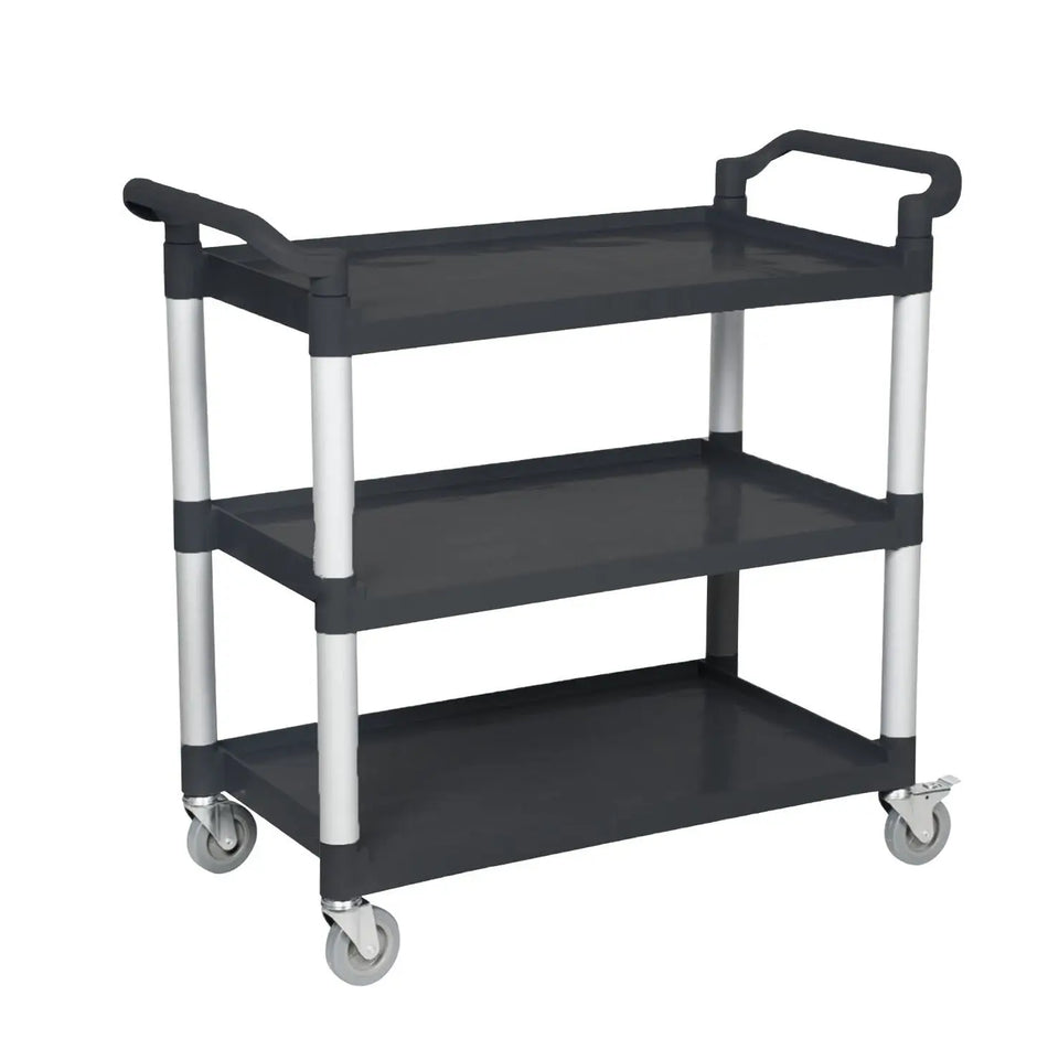 BLACK MULTIPURPOSE CLEANING CART 102X50X96 LUSTER