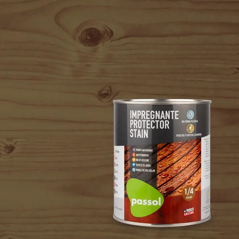 STAIN ROBLE PROTEC IMPREG 1/4 GL 0440036 PASSOL