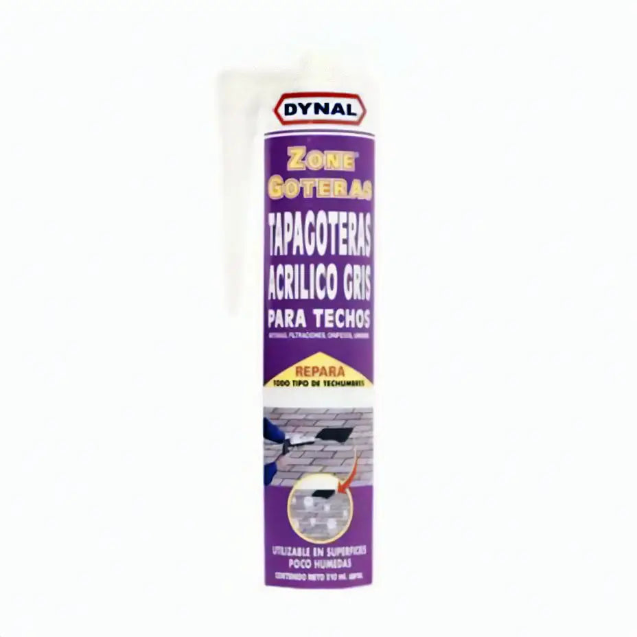 TAPAGOTERAS ACRILICO GRIS P/TECHOS 310ML DYNAL