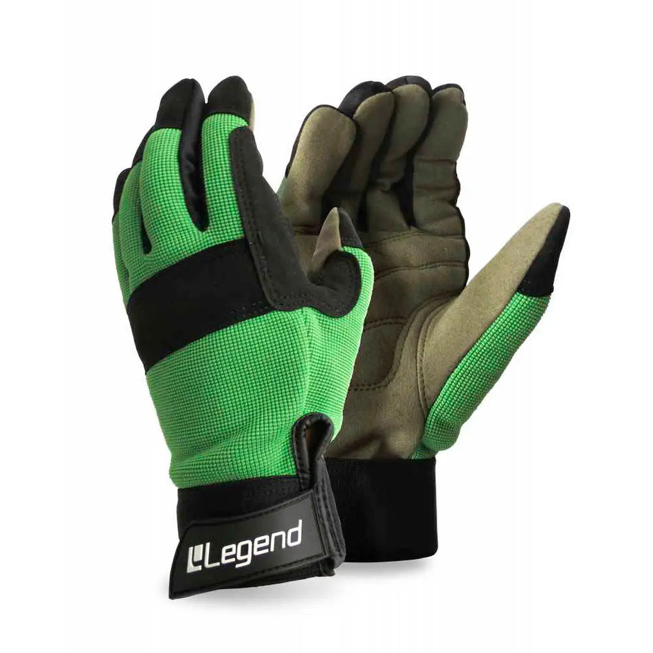 GUANTE MECANICO VERDE LEGEND T/9
