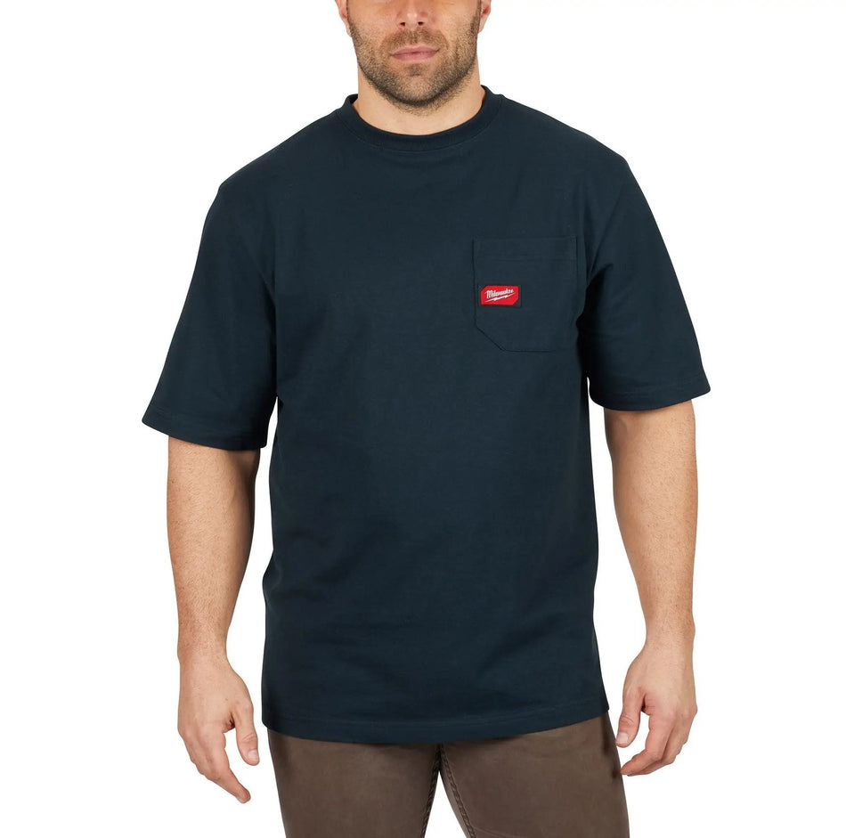 HEAVY DUTY BLACK T-SHIRT SIZE M 601B-M MILWAUKEE