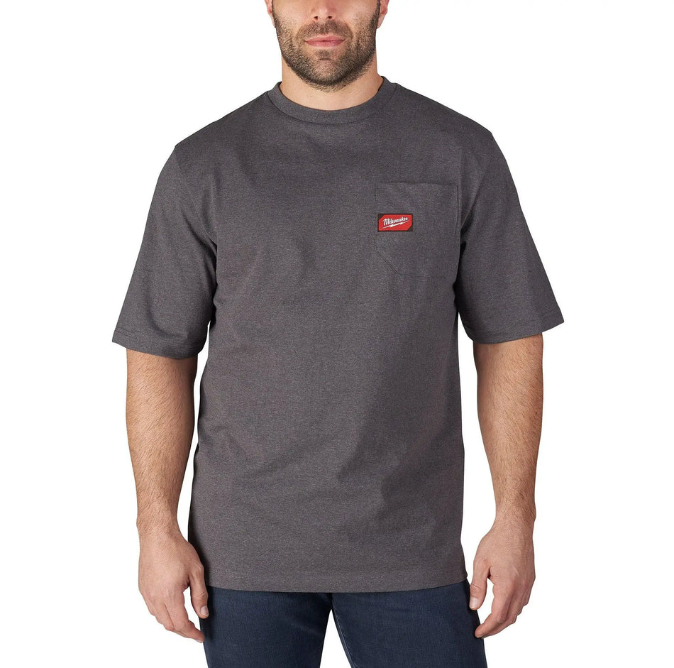 HEAVY DUTY GRAY T-SHIRT SIZE XXL 601G-XXL MILWAUKEE
