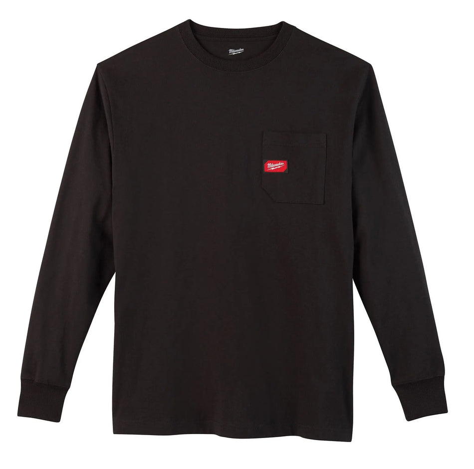 MILWAUKEE LONG SLEEVE BLACK T-SHIRT SIZE M 602B-M
