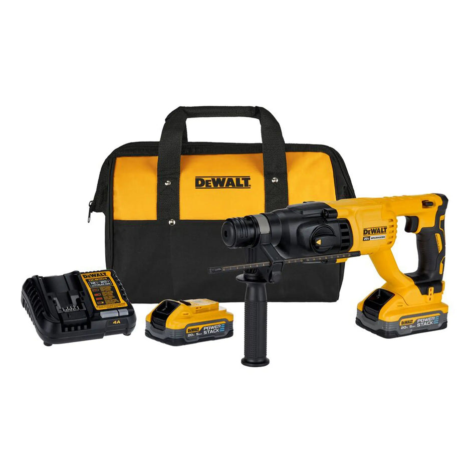 20V MAX* SDS PLUS CORDLESS ROTARY HAMMER, 26MM, WITH DEWALT POWERSTACK BATTERIES DCH133H2