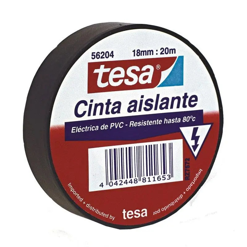 CINTA AISLANTE 18 MM X 20 MTS NEGRA TESA 56204