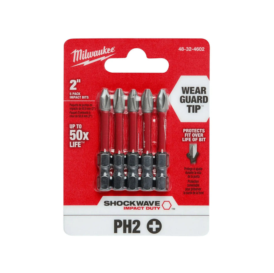PUNTA PH2 50 MM 5 PZ 48-32-4602 MILWAUKEE