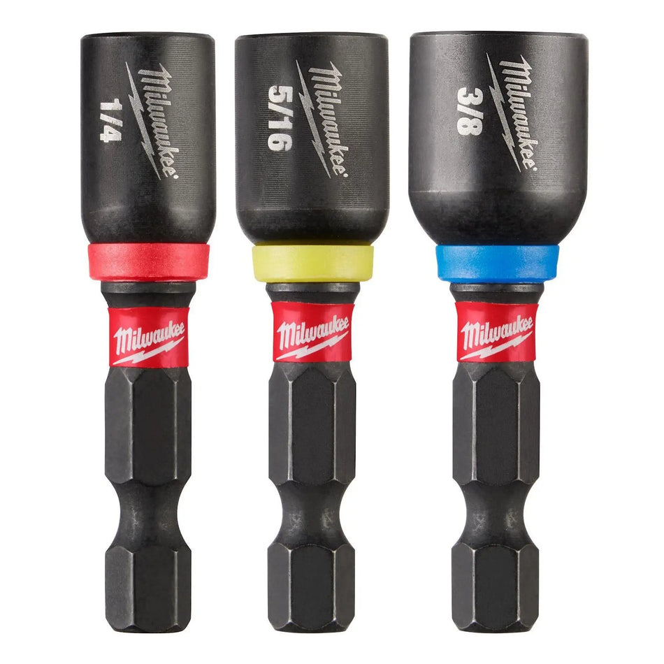 MAGNETIC NUT DRIVER 1/4 -3/8-5/16 3 PC MILWAUKEE 49-66-4561