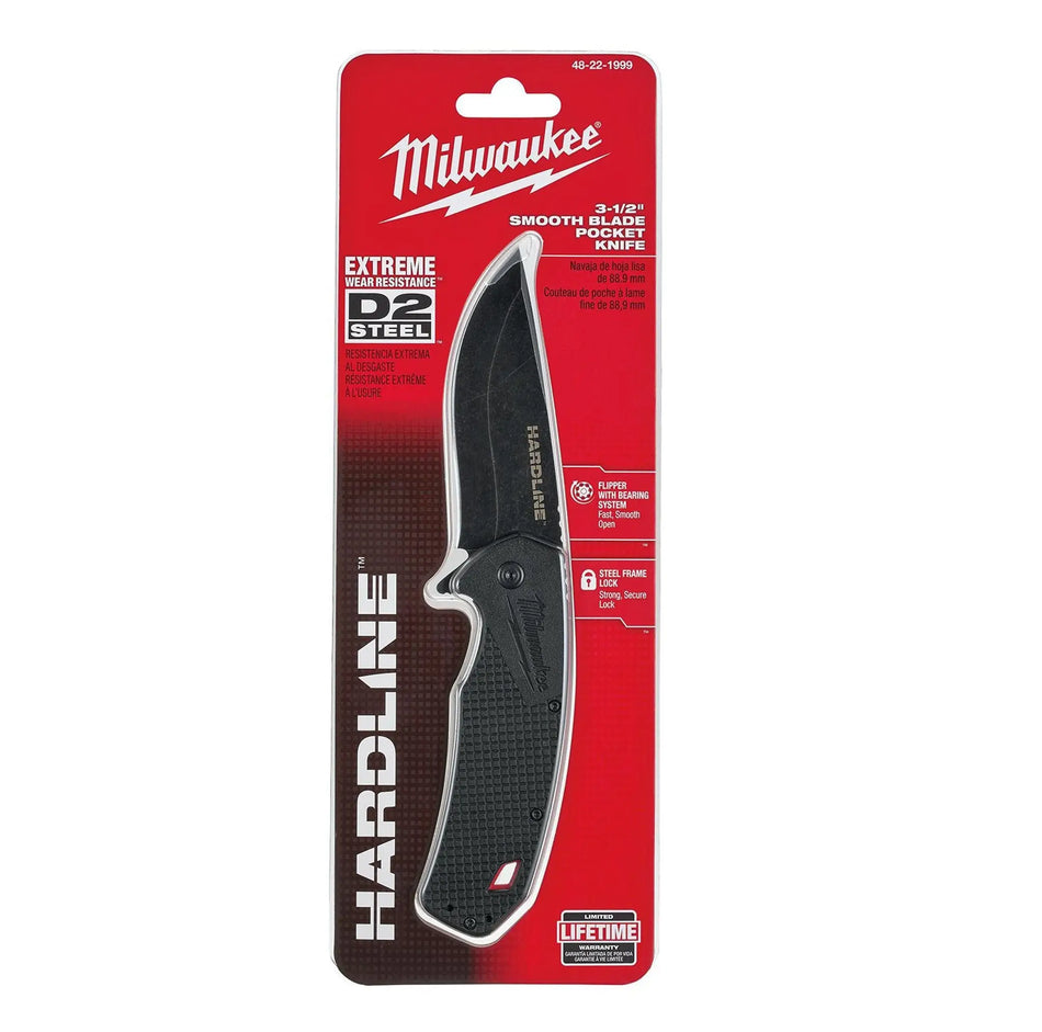 CUCHILLO TACTICO NEGRO 3.1/2 PULG 48-22-1999 MILWAUKEE