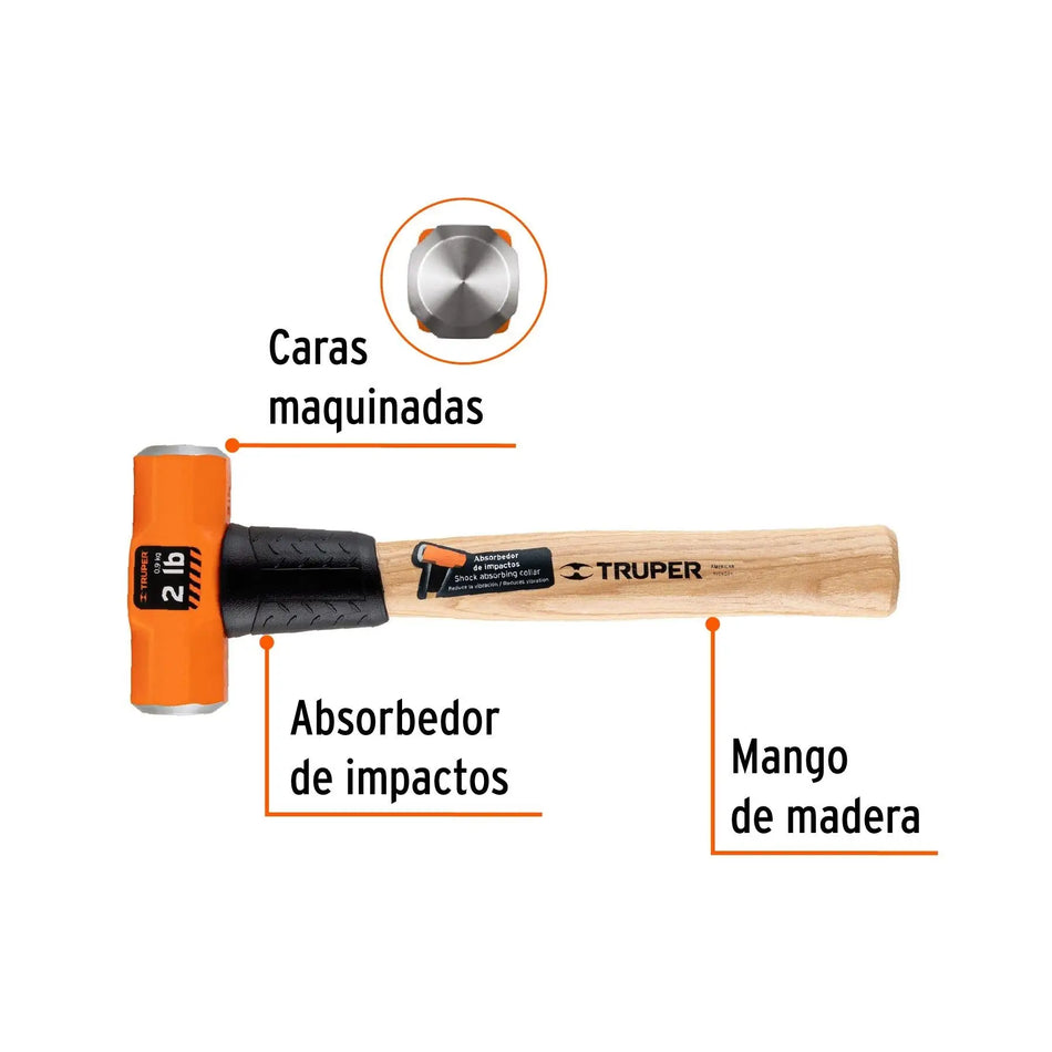 COMBO ACERO 2 LBS M/MADERA TRUPER 16506