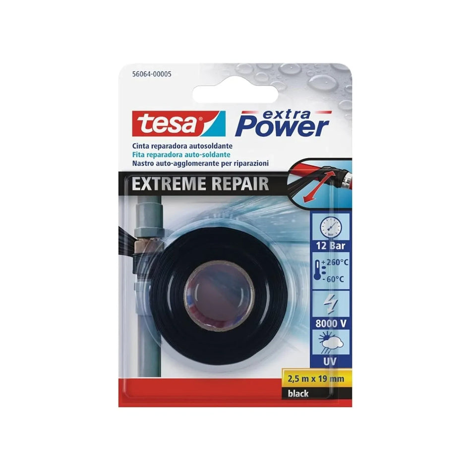 CINTA REPARACION AUTOFUNDENTE TESA 19 MM X 2.5 MT 56064