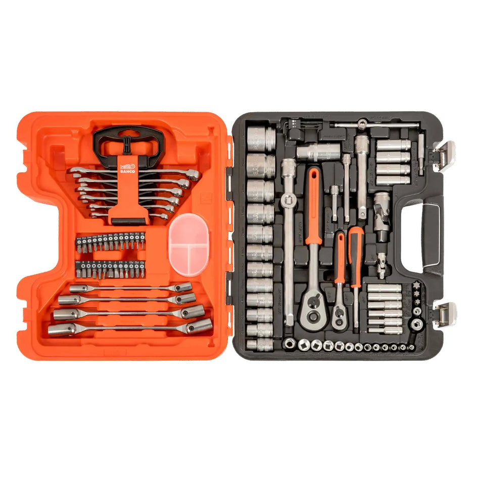 JUEGO DADOS Y LLAVES  91PZ ENC 1/4-1/2 BAHCO S910