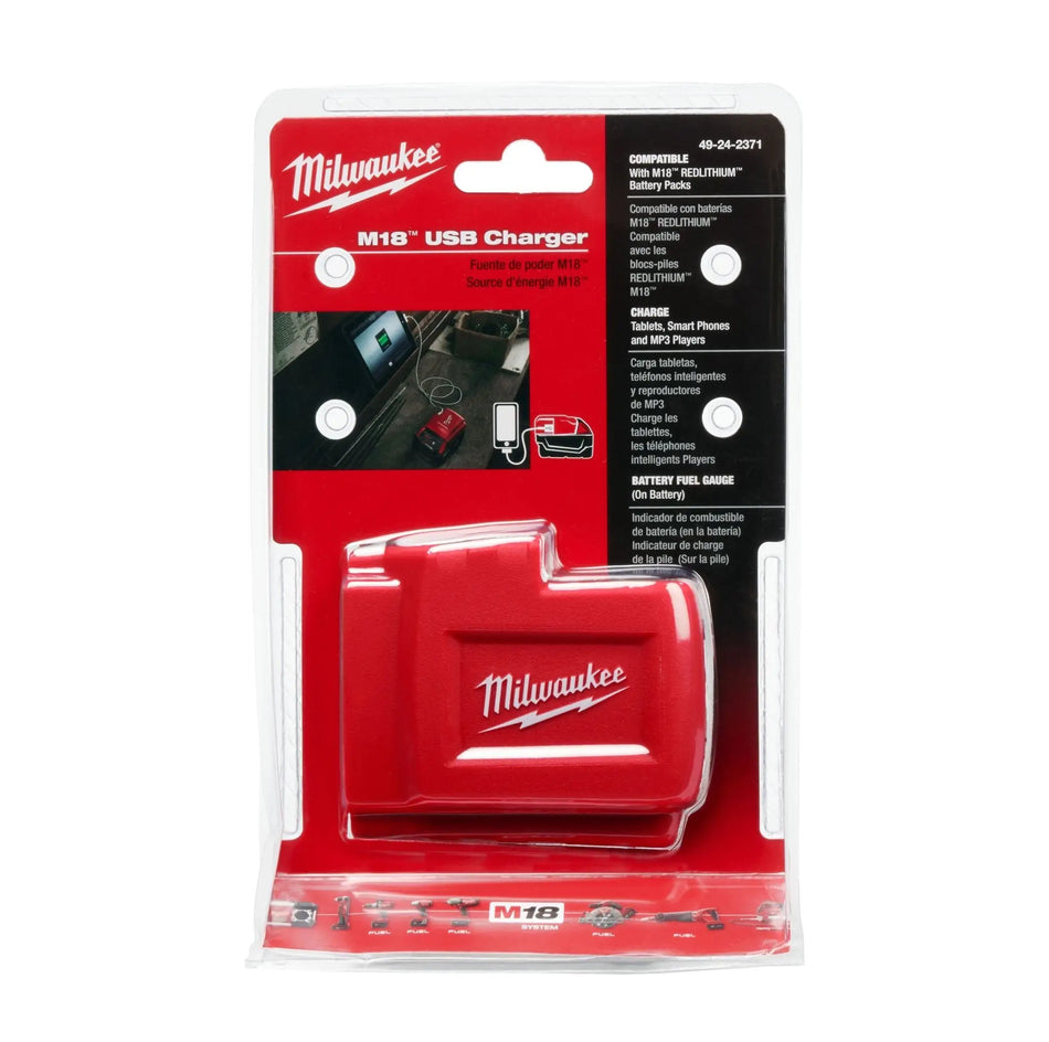 CARGADOR BATERIA MILWAUKEE USB M18 49-24-2371