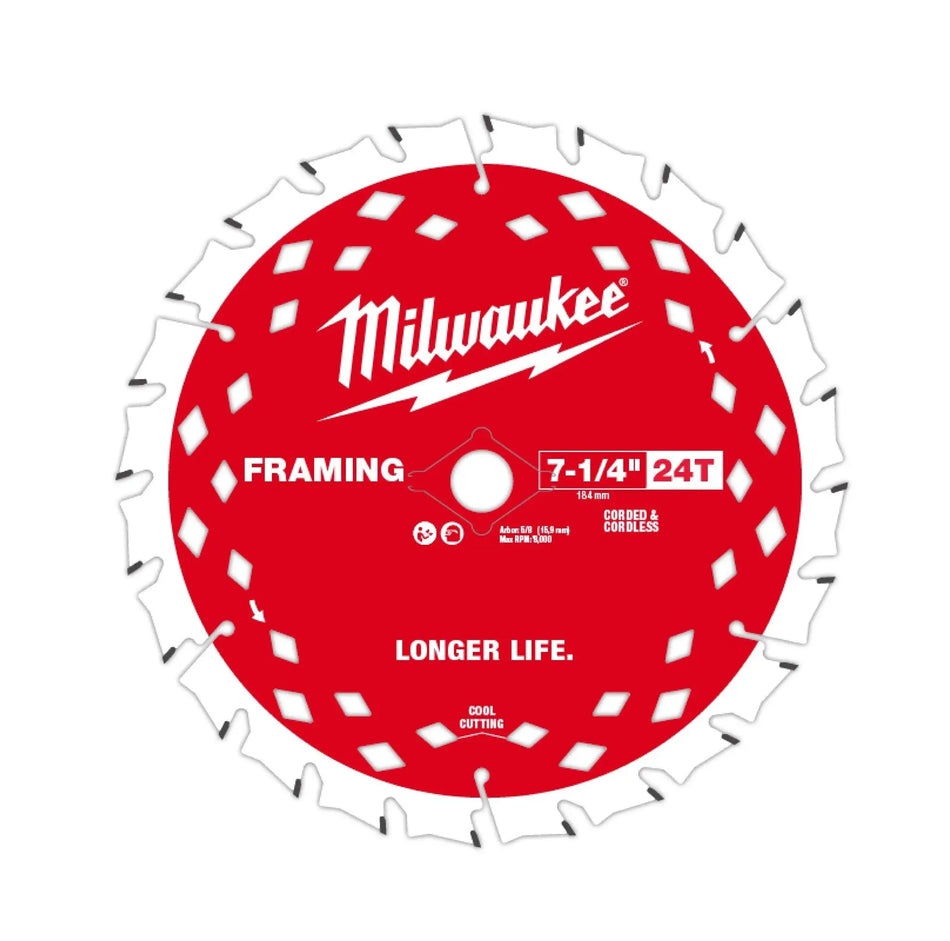 DISCO SIERRA 7.1/4 PULG 24 DT BLAN 48-41-0720 MILWAUKEE