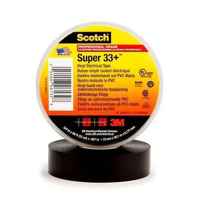 CINTA AISLANTE SUPER 33+ NEGRA 10 MTS 3M 70006934155