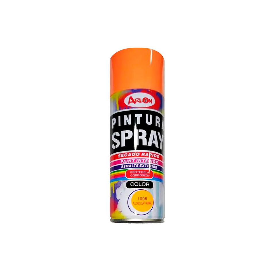 PINTURA SPRAY 400 ML FLUOR NARANJO ARLON