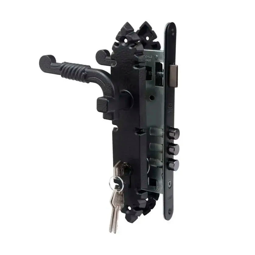CERRADURA PUERTA EMBUTIR RUSTICA 104692 POLI