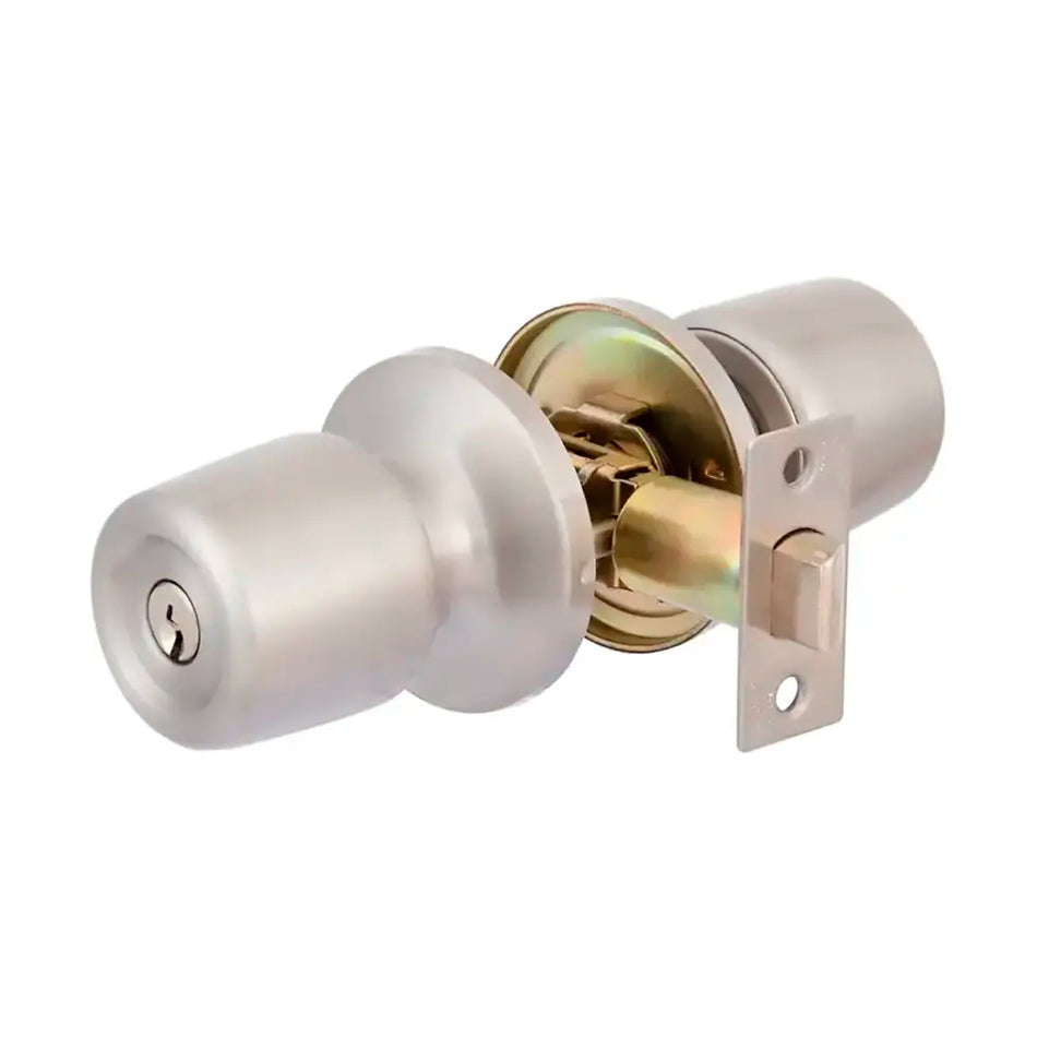CERRADURA PUERTA DORM/OFIC POMO POLI INOX 830301