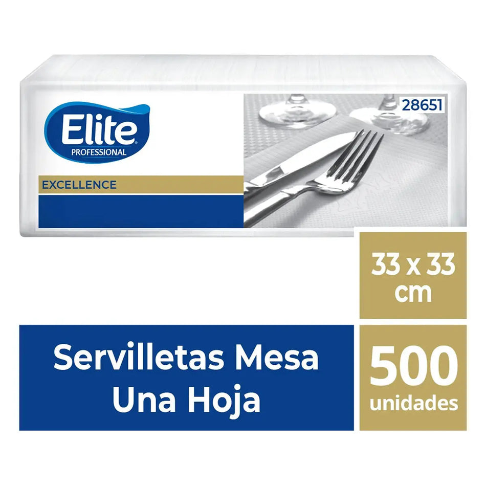 SERVILLETA COCTEL 500 UNID ELITE 1 HOJA 28651