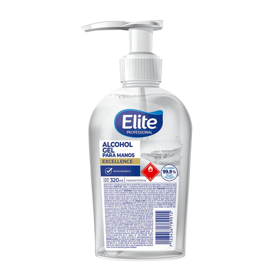 ALCOHOL GEL 320 ML C/DOSIFICADOR ELITE 98145