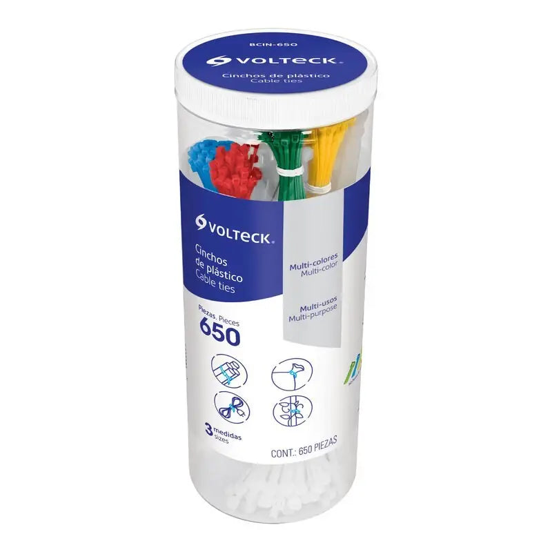 SET AMARRAS PLASTICAS 650 UNID VOLTECK .