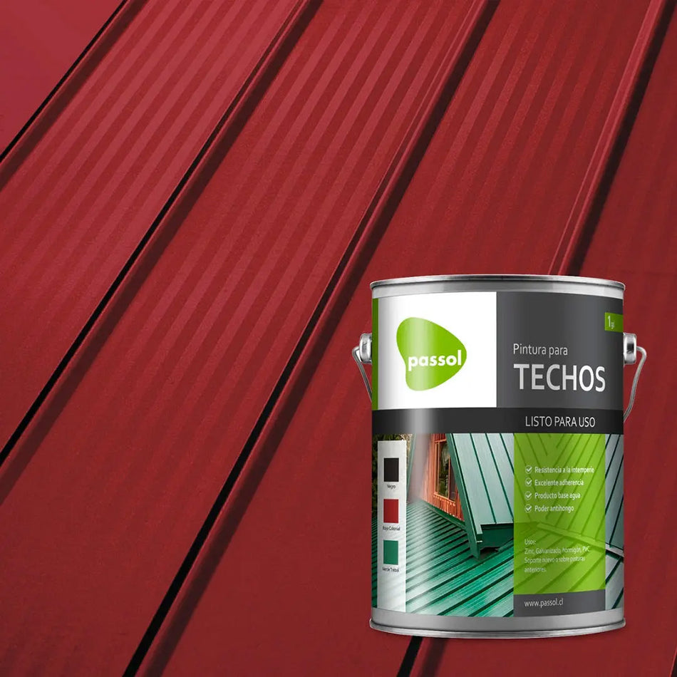 PINTURA TECHO 2 EN 1 ROJO COLONIAL PASSOL GALON