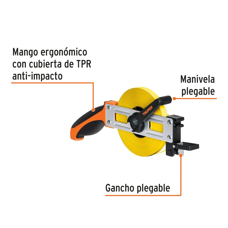 HUINCHA MEDIR CRUCETA 50 MTS TRUPER CRUCE-50