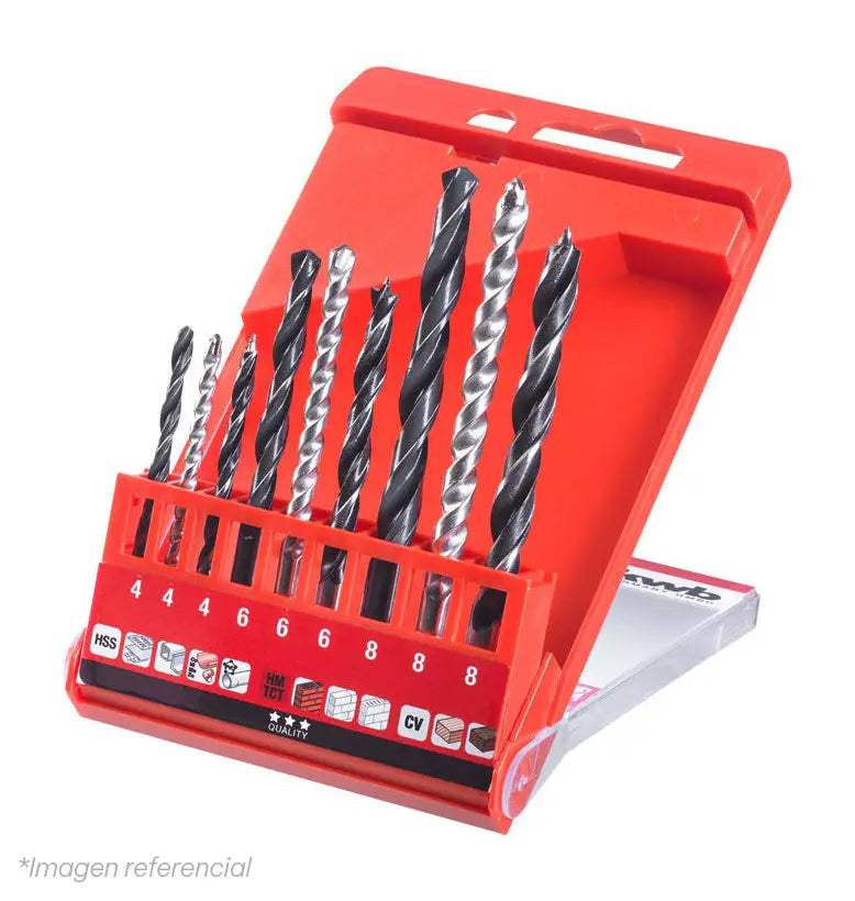 JUEGO BROCAS METAL/HORMIGON/MADERA 16 PZ KWB 108950