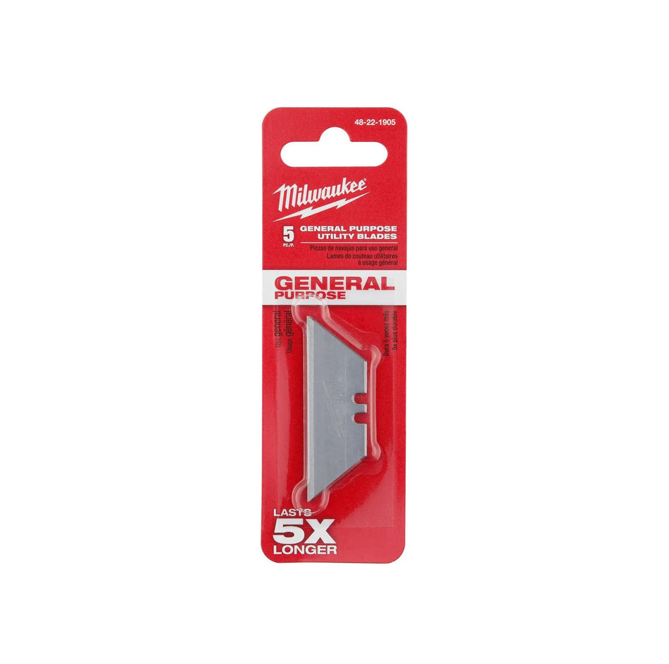 HOJAS CARTONERO TRAPEZOIDE 5 PZ MILWAUKEE 48-22-1905