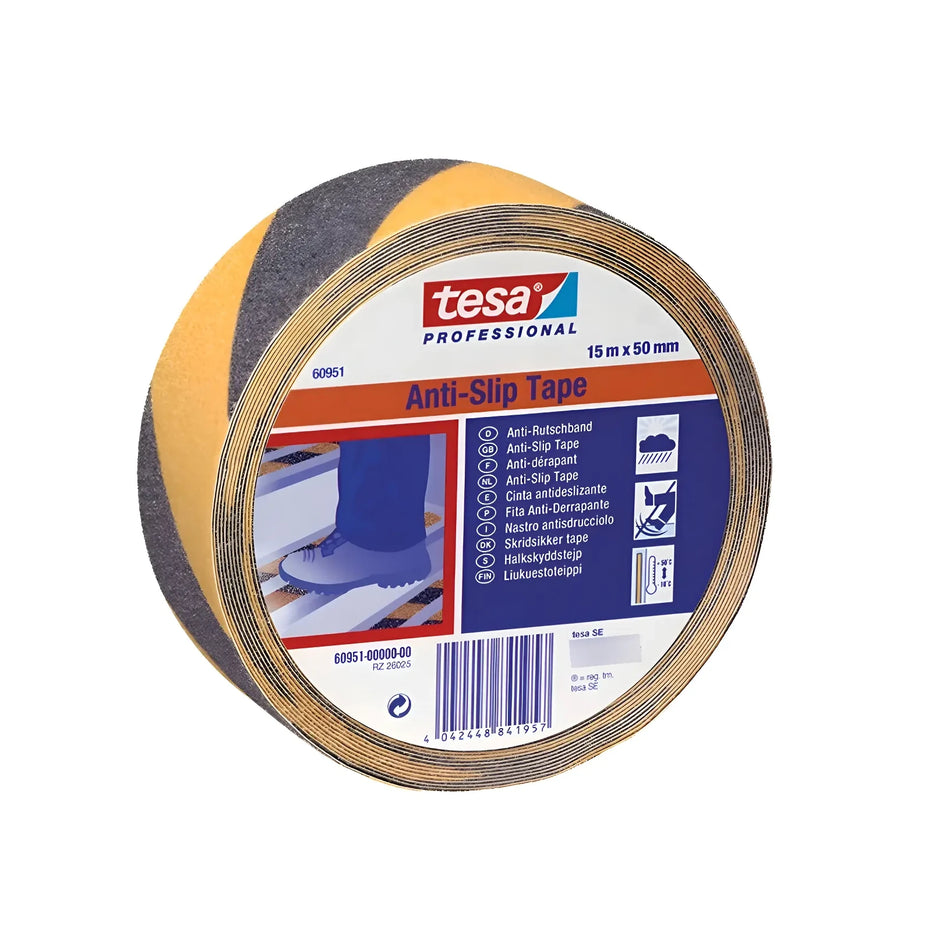 CINTA ANTIDESLIZANTE 50 MM X 15 MTS AMAR/NEGRA TESA